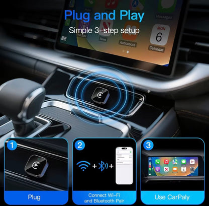Compact Wireless CarPlay Adapter – 23mm